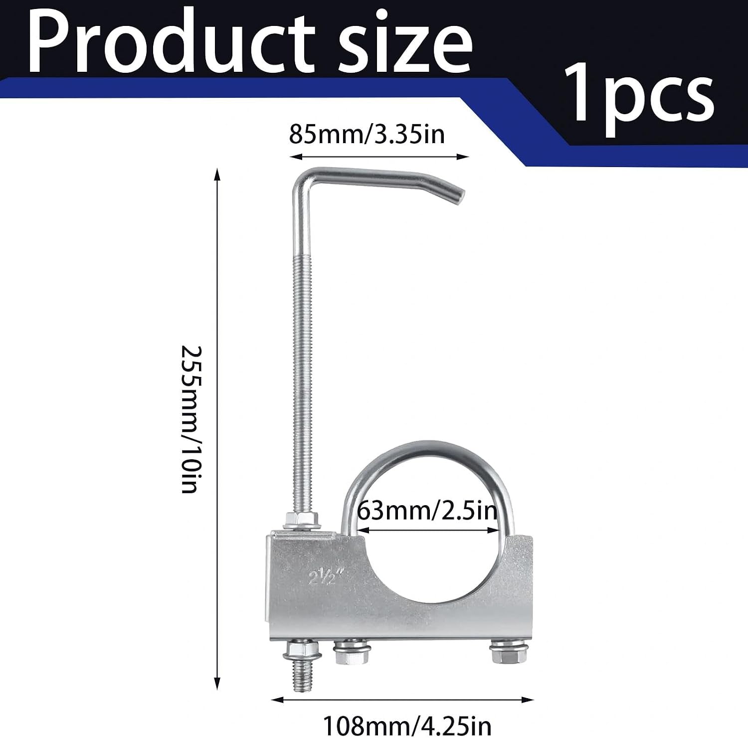 Universal Exhaust Hanger with Clamp - Image 2