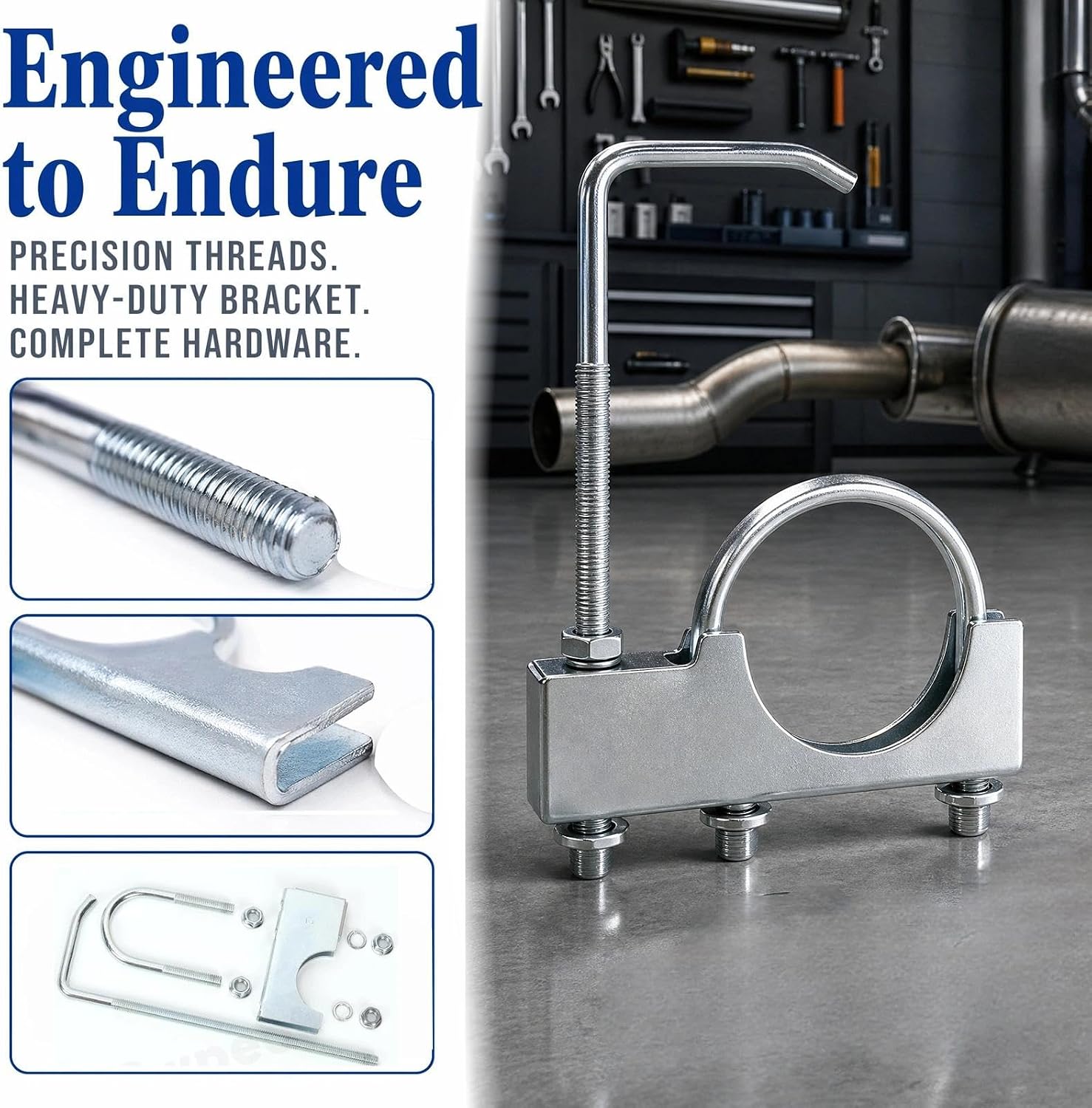 Universal Exhaust Hanger with Clamp - Image 3