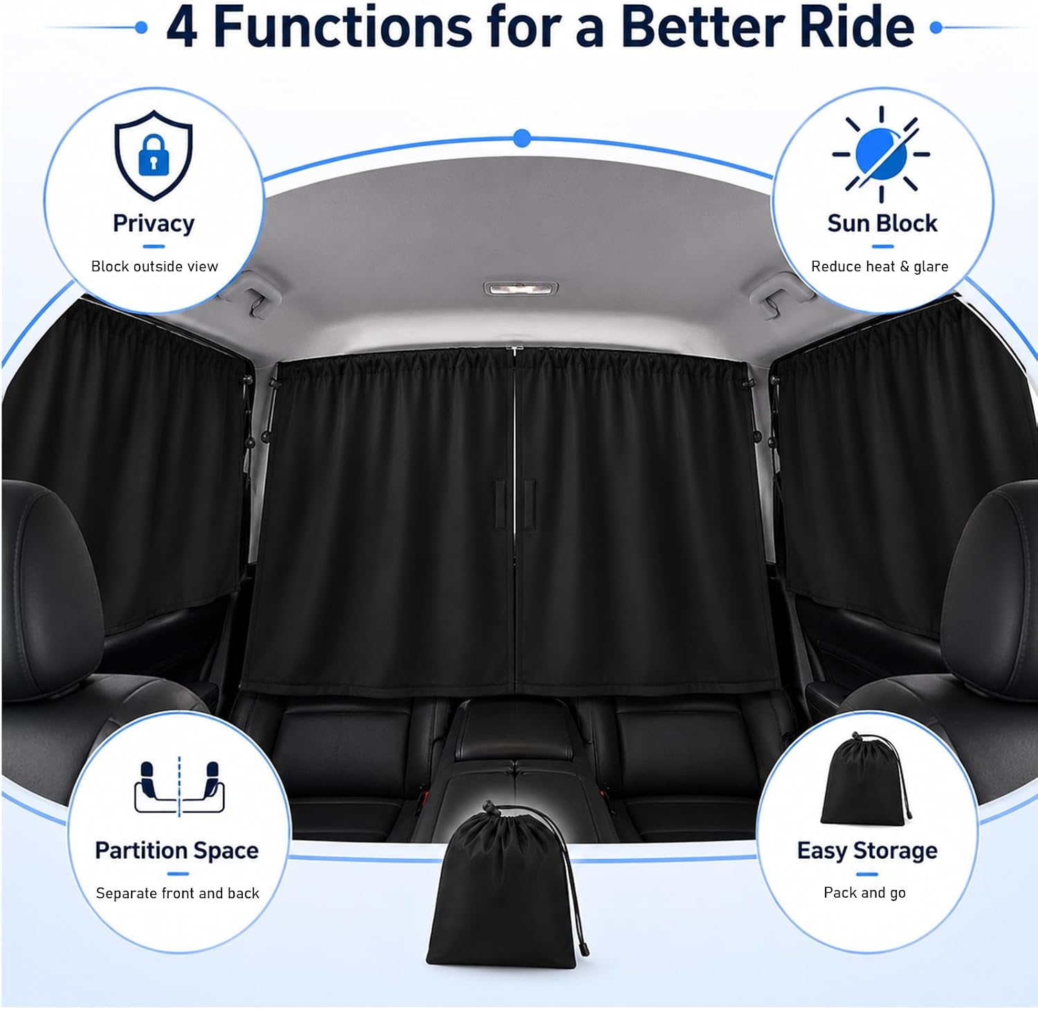 3-Piece Car Curtains for Camping - Image 5