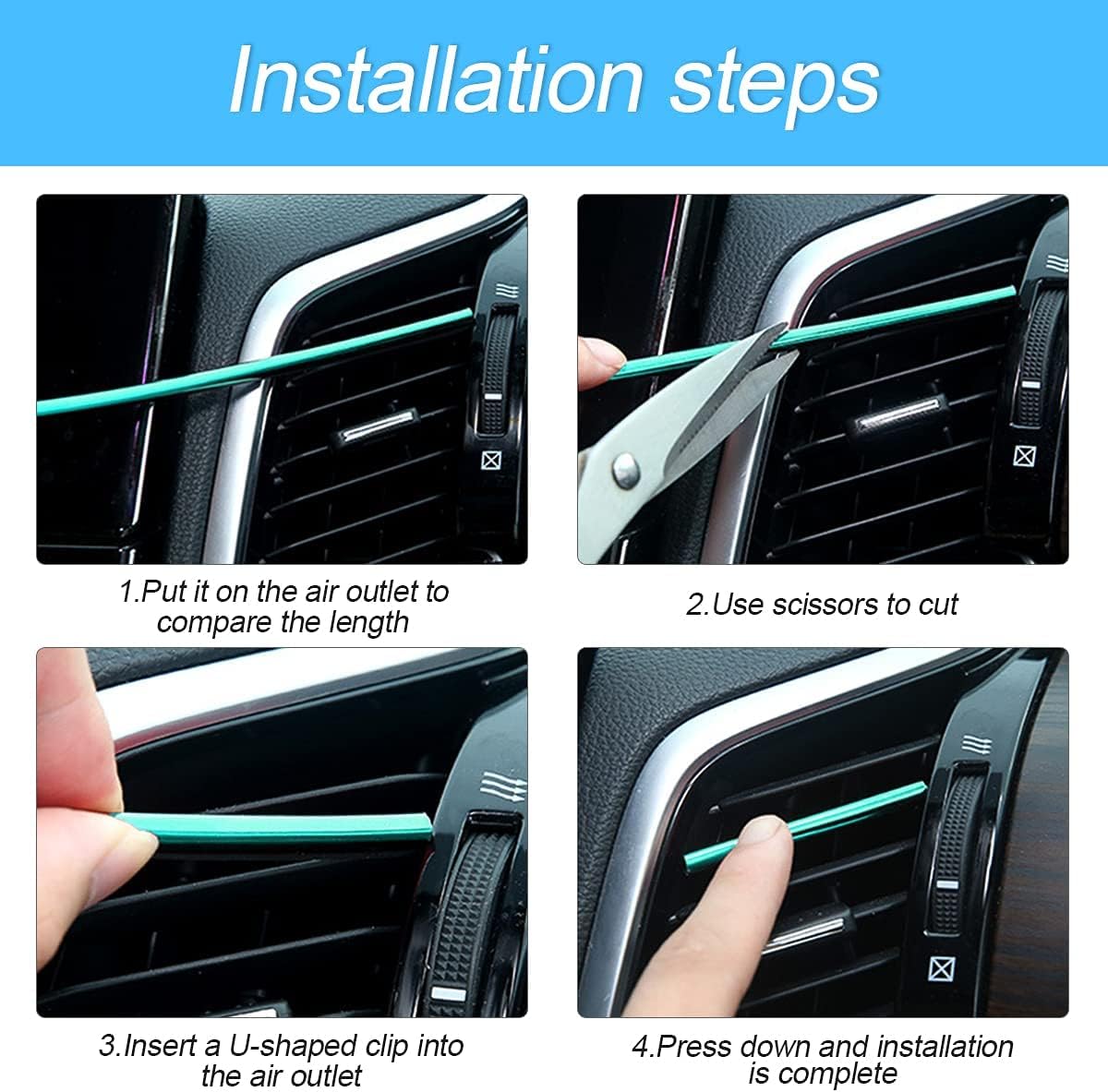 20 Piece Car Air Vent Decoration Strips - Image 5