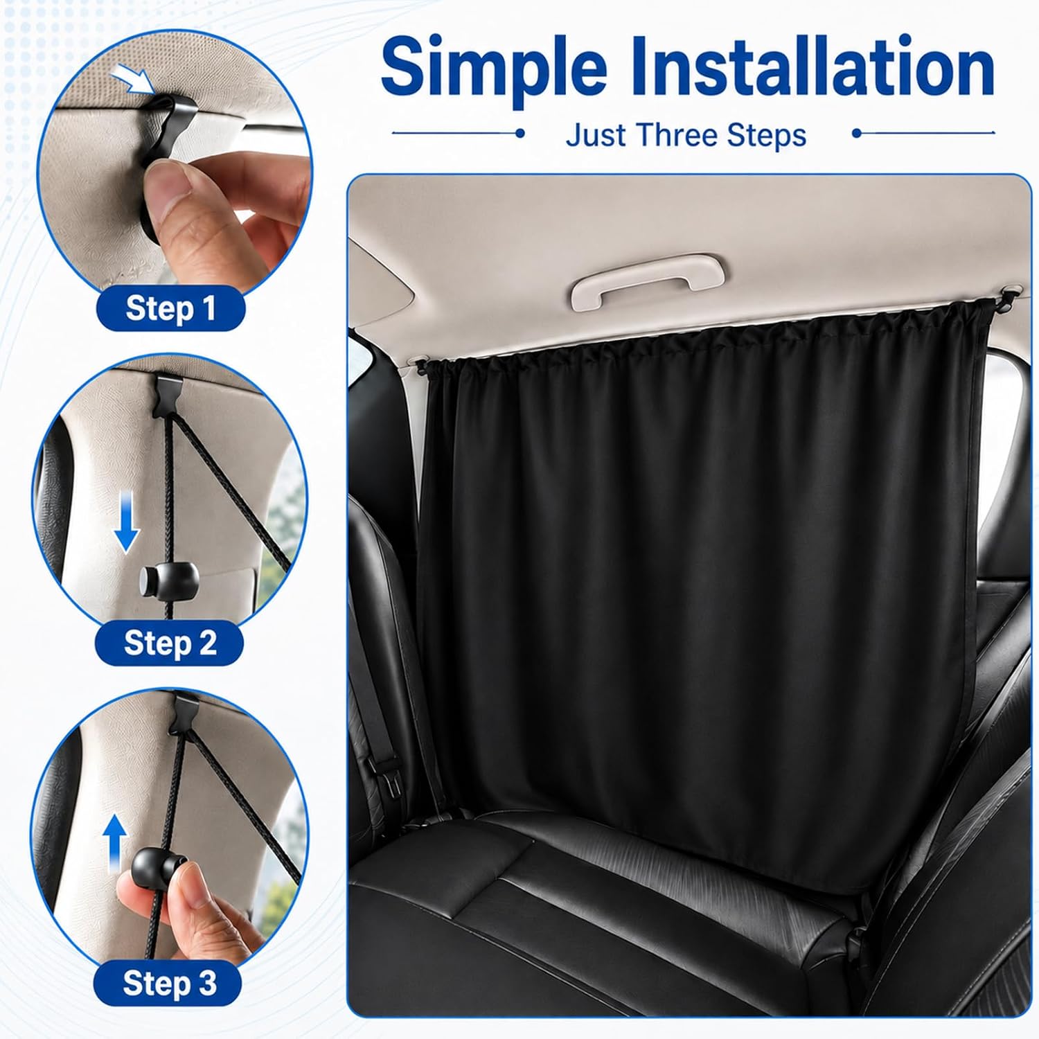 3-Piece Car Curtains for Camping - Image 3