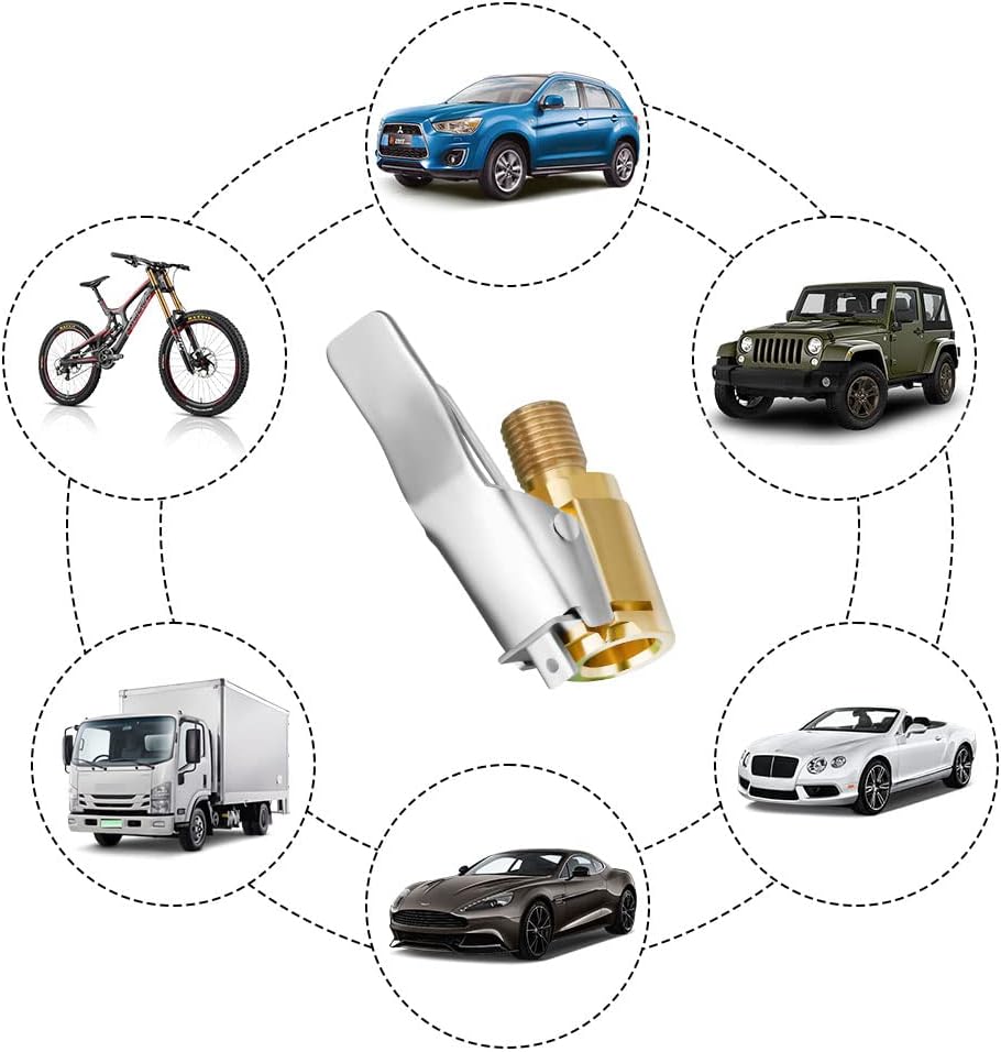 Brass Tyre Valve Air Pump Clip - Image 6