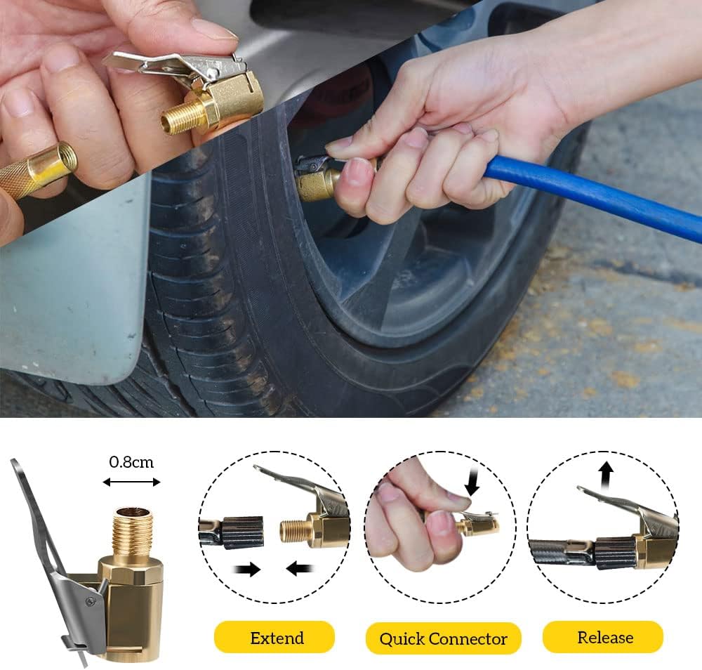 Brass Tyre Valve Air Pump Clip - Image 2