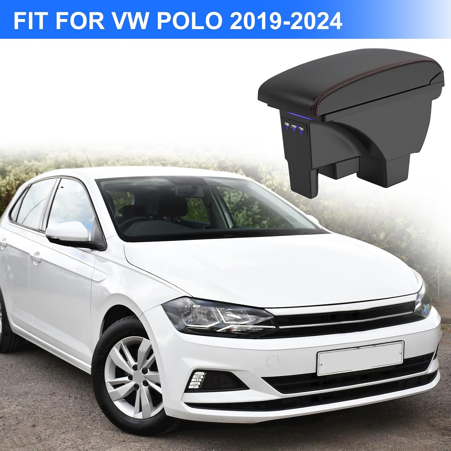 Car Centre Console Armrest Box with USB Charging - Image 7
