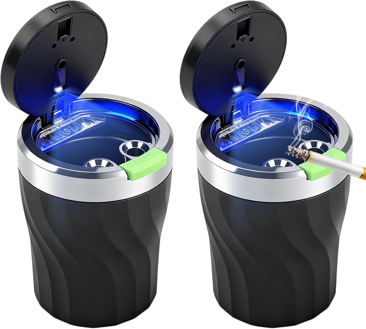 Car Ashtray with Lid and LED Light