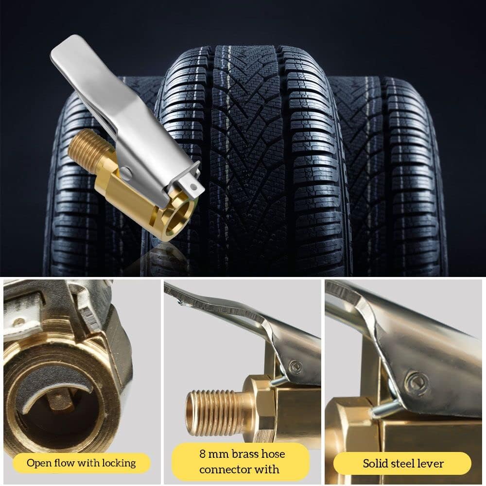 Brass Tyre Valve Air Pump Clip - Image 5